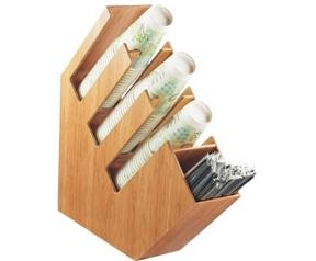 Bamboo Cup Lid and Straw Holder