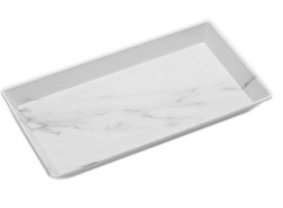 White Faux-Slate Melamine Taco Holder 2 or 3 Compart.