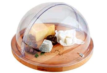 Wooden Round Tray with Rolltop Cover