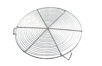 Round stainless steel grate with feet