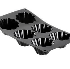 1964.01 6pcs fluted brioche moulds 17.5*30cm