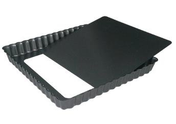 Square fluter tart mould with loose base