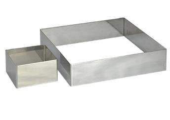 Stainless steel square dessert ring, 4.5 cm height