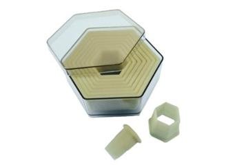 Hexagonal Pastry Cutter Set of 9 Food Grade Plastic