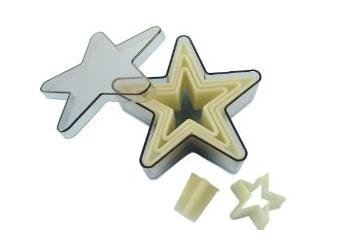 Star Pastry Cutter Set of 5 Food Grade Plastic