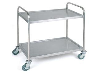 Stainless Steel 2 tier trolley 91x59x93Hcm