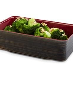 Rectangle Bowl Oak Wood Red