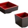 Bento Box Square Black & Red