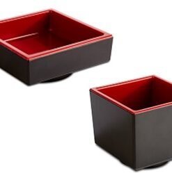 Bento Box Square Black & Red
