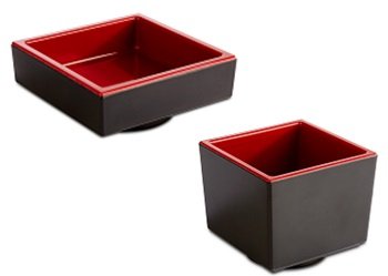 Bento Box Square Black & Red