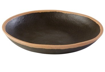 Crocker Round Plate Brown with Light Brown Boarder