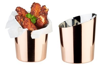 Fry Cup Angled SS Outside Copper Coated