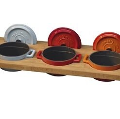 Wooden Platters Stand for 3 Mini's