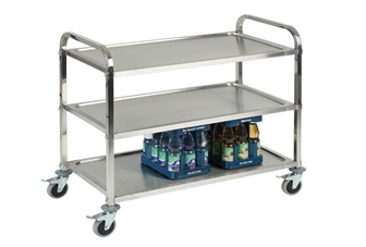 Stainless Steel 3 tier trolley 96x50x94Hcm