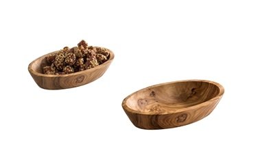 Oval Sauce Bowl Olive Wood