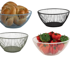 Svart Round Basket
