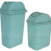 Large Square Plastic Dustbin with Cover